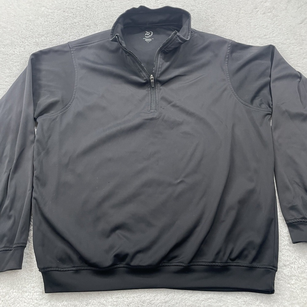 Zero Restriction Tour Series Mens 1/4 Zip Windbreaker Golf Pullover Size L Black